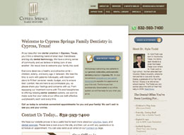 Cypress Texas Dentist Website